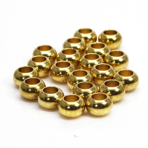 Cuentas espaciadoras de latón dorado pulido para la creación de joyas y pulseras DIY