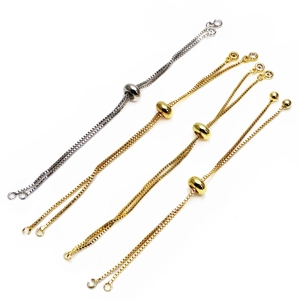 Bracciale a Catena Veneziana in Rame Regolabile per Creazione Gioielli Fai-da-te Chiusura a Scorrimento Semilavorato