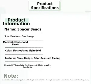 Detail specifications for 14K gold plated cubic zirconia evil eye spacer beads for DIY jewelry