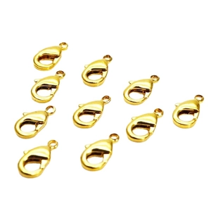 Fermoirs Mousqueton en Laiton Plaqué Or 24K Connecteurs de Bijoux Pour la Fabrication de Colliers et Bracelets DIY