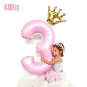 Large Pink Number Foil Balloon Mylar Digit Balloon For Birthday Party Decoration Anniversary Celebration Supplies