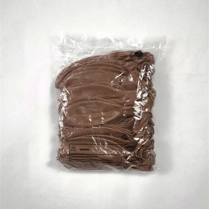 Bulk pack of 18-inch thickened matte brown latex balloons in clear plastic packaging