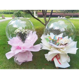 30 inch wide mouth clear bobo balloons for flowers and snacks gift packaging on grass