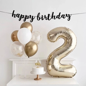 Große Goldene Zahlenballon Aluminiumfolie Metallisch Mylar Zahlenballons Für Geburtstag Hochzeit Jubiläum Party Dekorationen