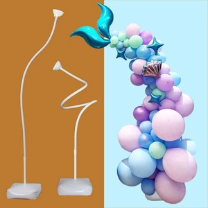 DIY Flexible Balloon Arch Stand PVC Pipe White Pillar Support For Wedding Party Venue Backdrop Decoration Support Column