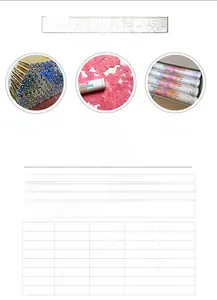 Detailed table of party popper sizes 30cm to 50cm with air compression and confetti