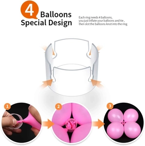 Universelle 4-Loch-Ballonringe für die Gestaltung von Ballonbögen und Blumendekorationen