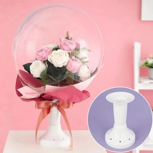 Balloon stand kit with base and pole for clear bobo balloons and floral party decor