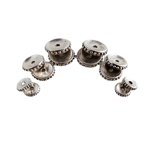 Vintage Tibet Silber Legierung Rund Abstandshalter Perlen DIY Schmuckherstellung Zubehör Für Armband Halskette Saucer Beads