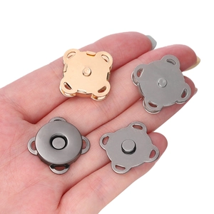 Handheld assorted alloy plum blossom magnetic snap buttons for DIY bags and clothing