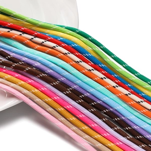 5mm Polyester Rund Geflochtene Schnur Bunt Gepunktet Mehrzweckseil Für DIY Handy Lanyard Kleidung Hut Spielzeug Anhänger Zubehör