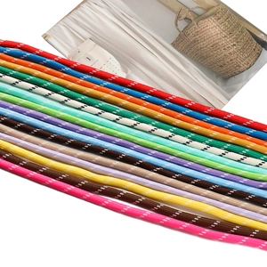 Mehrfarbige 5-mm-Polyesterschnüre mit weißen Punkten für DIY und Handykabel