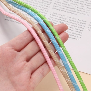 5mm bunte Polyesterkordeln mit weißen Punkten für Hoodies und Bastelarbeiten