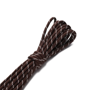 Nahaufnahme von 5mm braunem und weißem Polyester-Flechtseil mit strapazierfähiger Textur