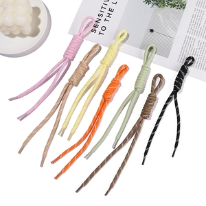Set of 7 colorful polyester braided drawstrings with decorative knots for DIY accessories