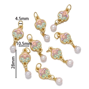 Dimensions détaillées des pendentifs émaillés avec perles pour création de bijoux