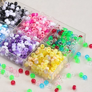 Multicolor Acrylic Pony Beads Big Hole Plastic Loose Beads For DIY Bracelet Necklace Phone Chain Jewelry Making Crafts