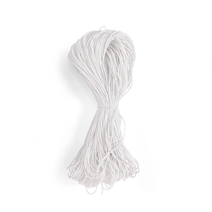 Dettaglio del cordoncino cerato bianco da 1mm con trama intrecciata e avvolgimento stretto