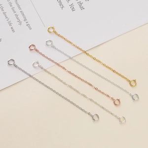 Set di catene allungabili in argento 925 oro, oro rosa e argento con chiusura a molla