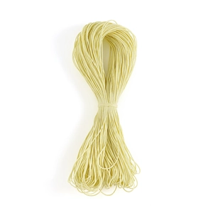 Cream 1mm braided wax cord for DIY jewelry making and handmade crafts, 66m roll