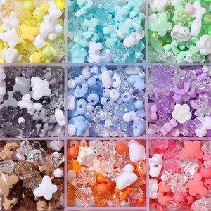 Mixed Acrylic Beads Assorted Shapes Butterfly Flower Star Macaron Color DIY Jewelry Making Accessories For Bracelet Necklace