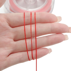 Filo elastico rosso da 0,8 mm su bobina per creazione di gioielli fai-da-te e bracciali