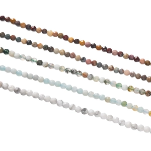Perles en pierre naturelle facettée de 2mm en agate et cristal pour bijoux DIY