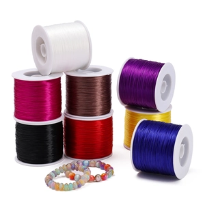 0.8mm colorful elastic beading cords on spools for DIY jewelry making and bracelets