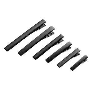 Set di 6 fermagli per capelli a becco d'anatra neri opachi per accessori fai da te
