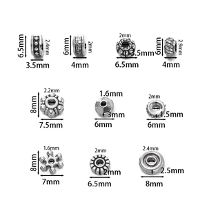 Varias cuentas espaciadoras vintage de aleación de zinc para joyería DIY en pack de 10