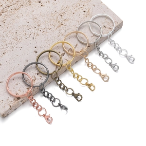 Metal Keychain With Lobster Clasp Split Ring Extension Chain DIY Jewelry Making Finding Craft Accessory For Home Office