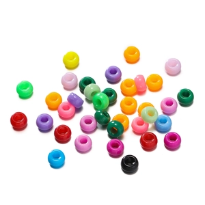 Macro de perles acryliques colorées 4x7mm pour bijoux DIY et chaînes de téléphone