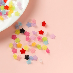 Perle in acrilico satinato da 9mm a forma di mughetto per creazione gioielli fai da te