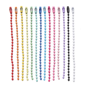 Colorful Iron Ball Chain Bead Chain For DIY Jewelry Making Keychain Tag Accessories Electroplated Metal Connection Chain