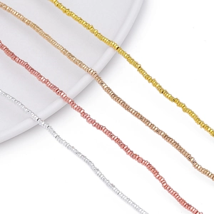 Hämatit Abstandsperlen 1x2.5mm DIY Schmuckherstellung Armband Halskette Zubehör Galvanisierte Metallische Flache Lose Perlen