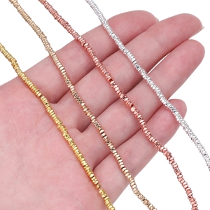 Polierte Hämatit-Quadratperlen in Gold, Bronze, Roségold und Silber für DIY-Schmuck