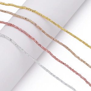 Polierte Hämatit-Abstandshalter in Gold, Silber und Roségold für DIY-Schmuckherstellung