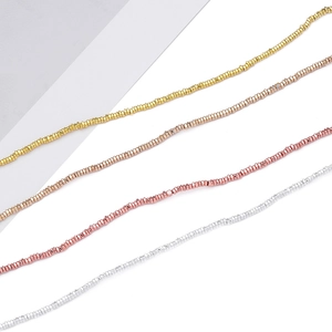 Flache Hämatit-Abstandshalter in Gold, Roségold und Silber für DIY-Schmuckdesign