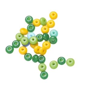 Colorful glass rondelle beads 3x6.5mm with smooth glossy finish for DIY jewelry making