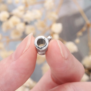 Detailansicht der antiken silbernen Zinklegierung Abstandsperle für DIY Schmuck