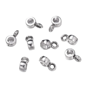 Antik-Silber Zinklegierung 3-Wege-Bügelperlen für DIY-Handgefertigte Halsketten und Armbänder