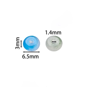 Perles d'abaque en verre 3x6mm bleu et vert avec mesures précises pour bijoux DIY