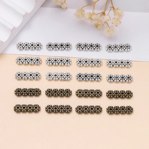 Détails des perles d'espacement en alliage de zinc pour bijoux DIY en argent et bronze