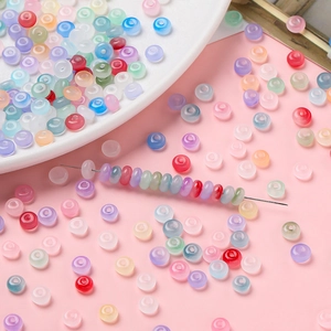 Mélange de perles en verre translucide 3x6mm pour la création de bijoux DIY colorés