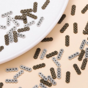 Connecteurs de barre flocon en alliage de zinc pour la création de bijoux DIY perlés