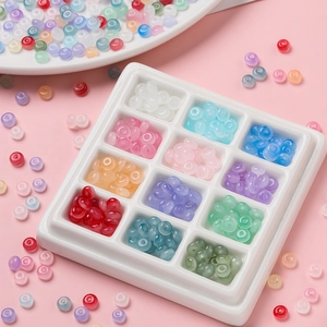 Perles d'abaque translucides colorées 3x6mm pour la création de bijoux DIY et artisanat