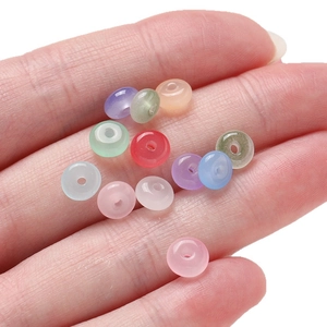 Perles de verre translucides de 3x6mm de couleurs variées pour la création de bijoux DIY