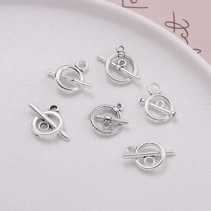 Fermoirs à bascule OT en alliage de zinc argenté vintage pour colliers et bracelets DIY