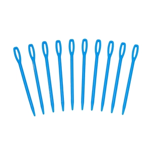 Set of 10 large eye plastic sewing needles for yarn stitching and kids DIY crafts