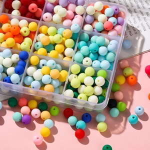 6mm matte acrylic beads in pastel macaron colors with organizer box for DIY crafts